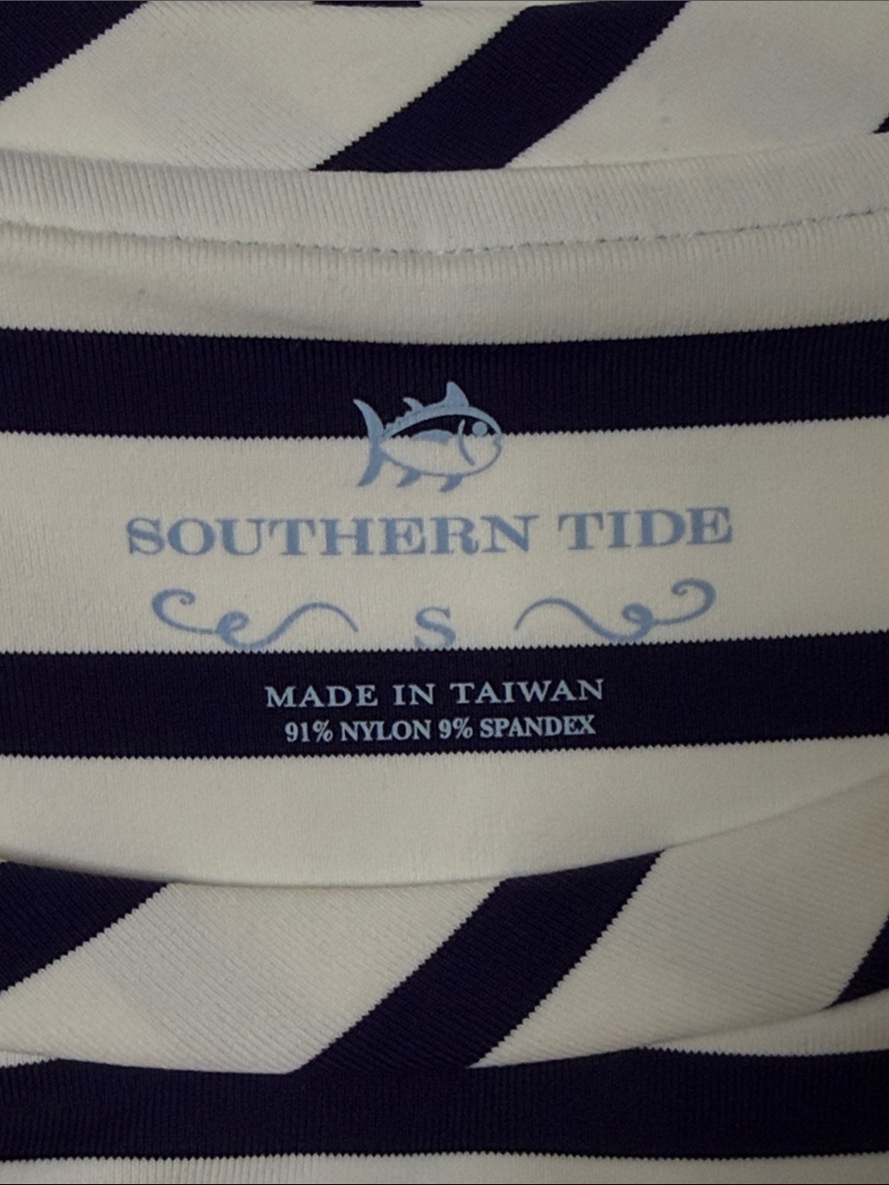 Southern Tide Pippa Navy and White Striped Short-Sleeve Performance Dress Size S - Picture 9 of 9